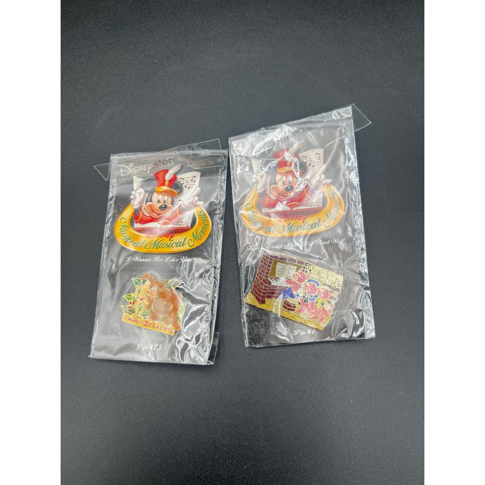 Disney Magical Musical Moments Pins 4 & 75 Jungle Book Three Little Pigs Set